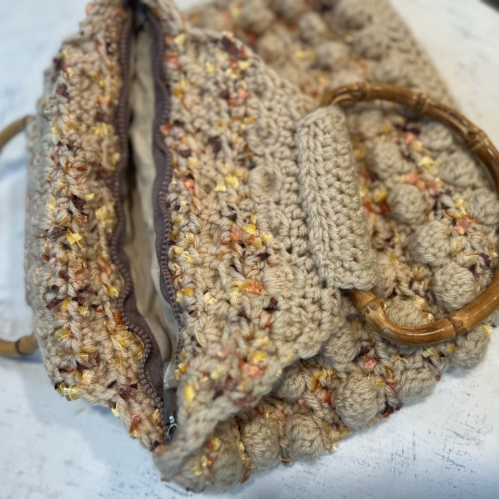 Macrame String Bag Wicker Bag Boho Style Bag. - image 2